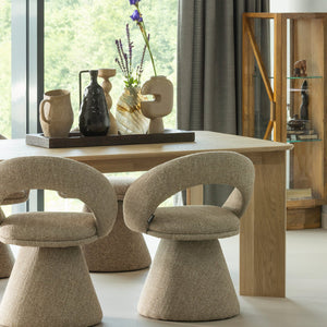 WOOOD Tablo eettafel rechthoek met afgeronde hoek 180x100 cm Transparant