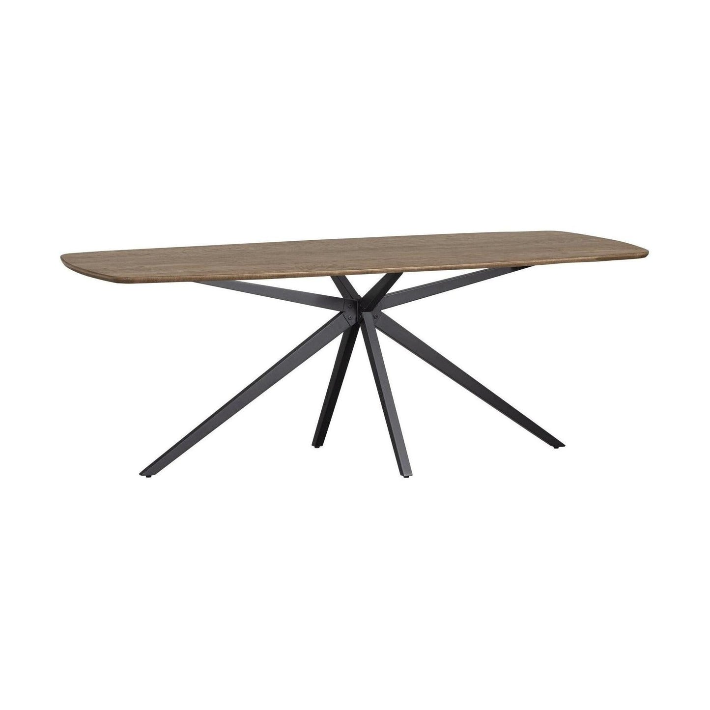 WOOOD Tablo eettafel Deens ovaal 220x100 cm Cashmere Brown zwart