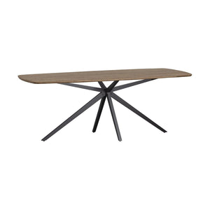 WOOOD Tablo eettafel Deens ovaal 220x100 cm Cashmere Brown zwart