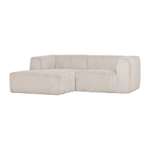 WOOOD Bean chaise longue bank links Ribstof Naturel