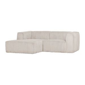 WOOOD Bean chaise longue bank links Ribstof Naturel