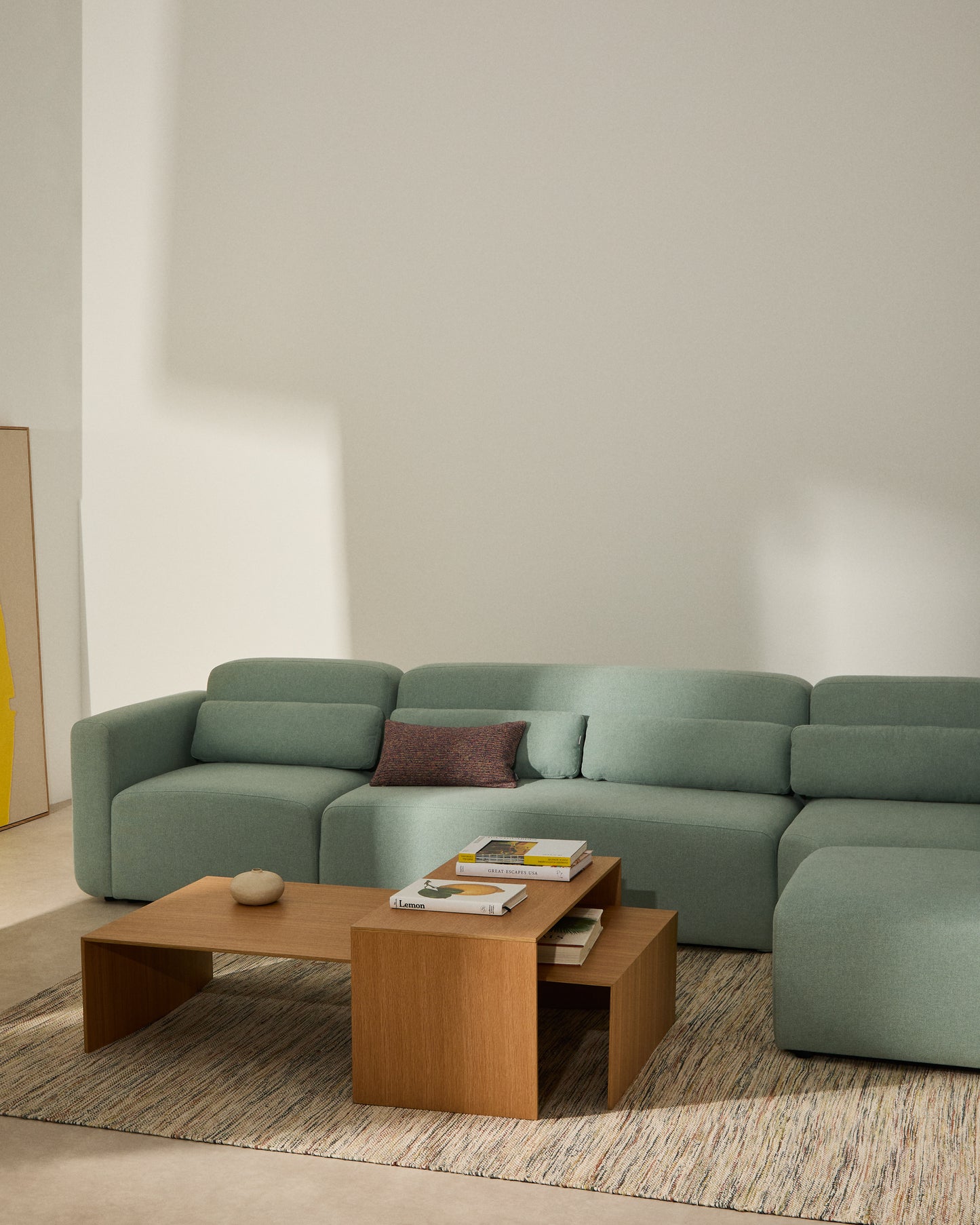 Kave Home Litto bijzettafel 90x45 cm Light brown