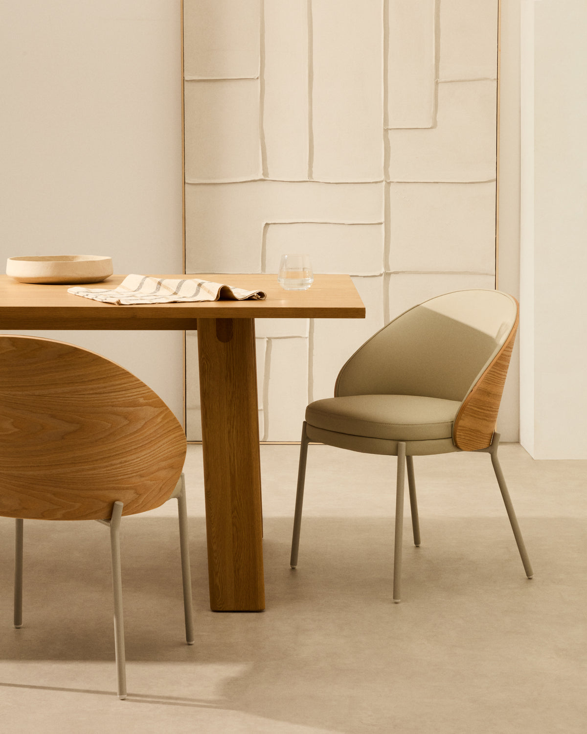Kave Home Eamy eetkamerstoel Beige