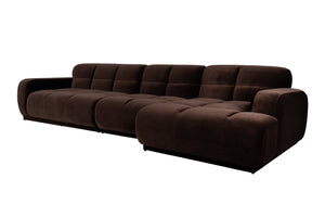Zuiver Hazel 6-zitsbank Chaise Longue rechts Bruin