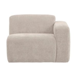 WOOOD Mojo Base 1-zits bank arm rechts rib Ecru