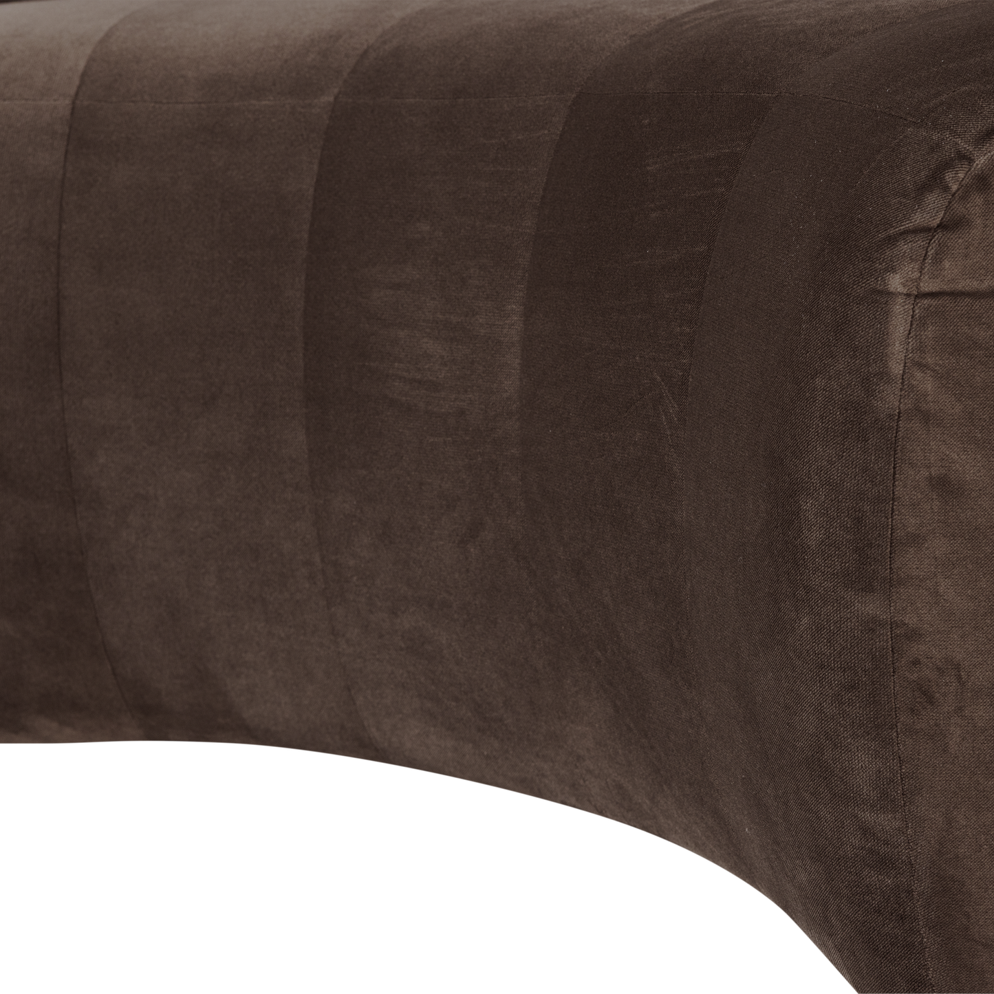 WOOOD Mojo Base eetbank halfronde hoek rugleuning velvet Bruin