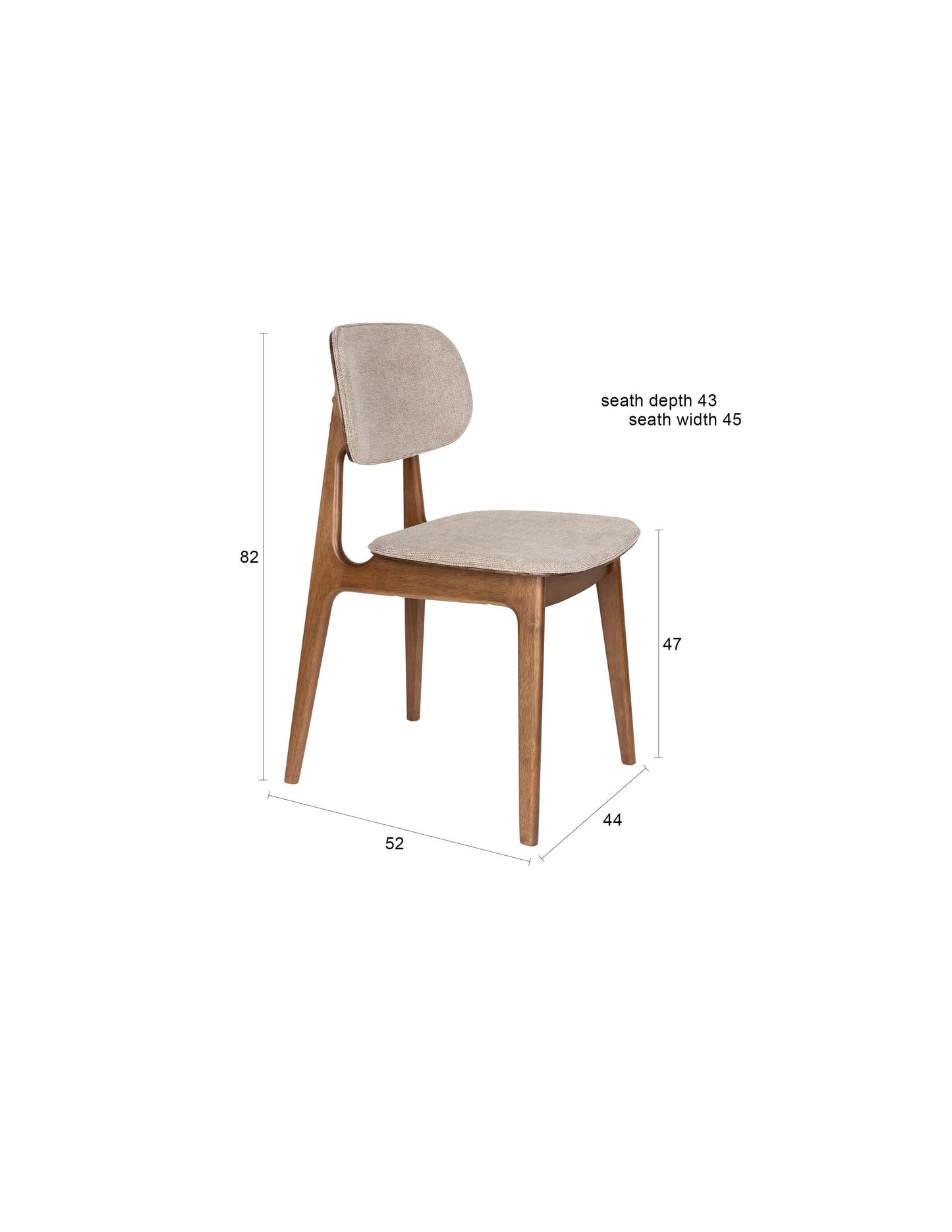 Dutchbone Marais eetkamerstoel Beige