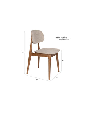 Dutchbone Marais eetkamerstoel Beige