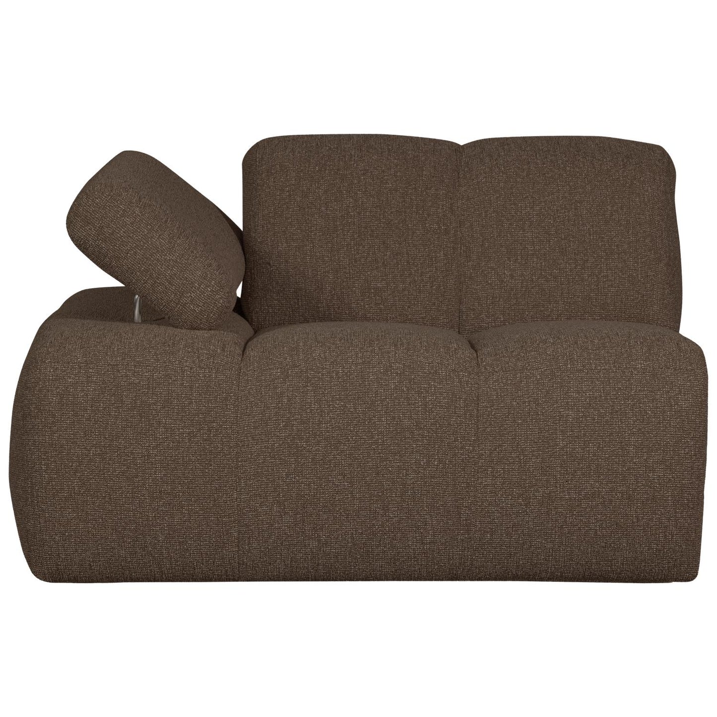 WOOOD Mojo 1-zits bank arm links bouclé Bruin Melange
