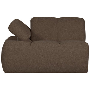 WOOOD Mojo 1-zits bank arm links bouclé Bruin Melange