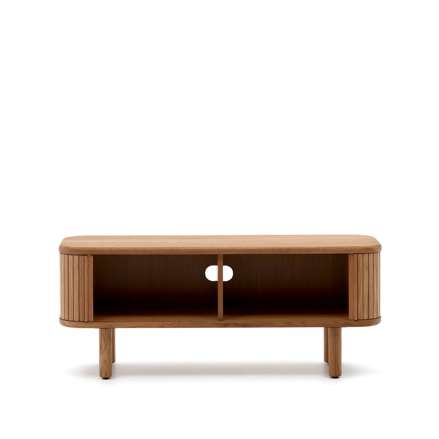 Kave Home Mailen tv-meubel met 2 deuren essen natuurlijke afwerking 120 x 50 cm