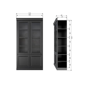 WOOOD Organize vitrinekast Matzwart