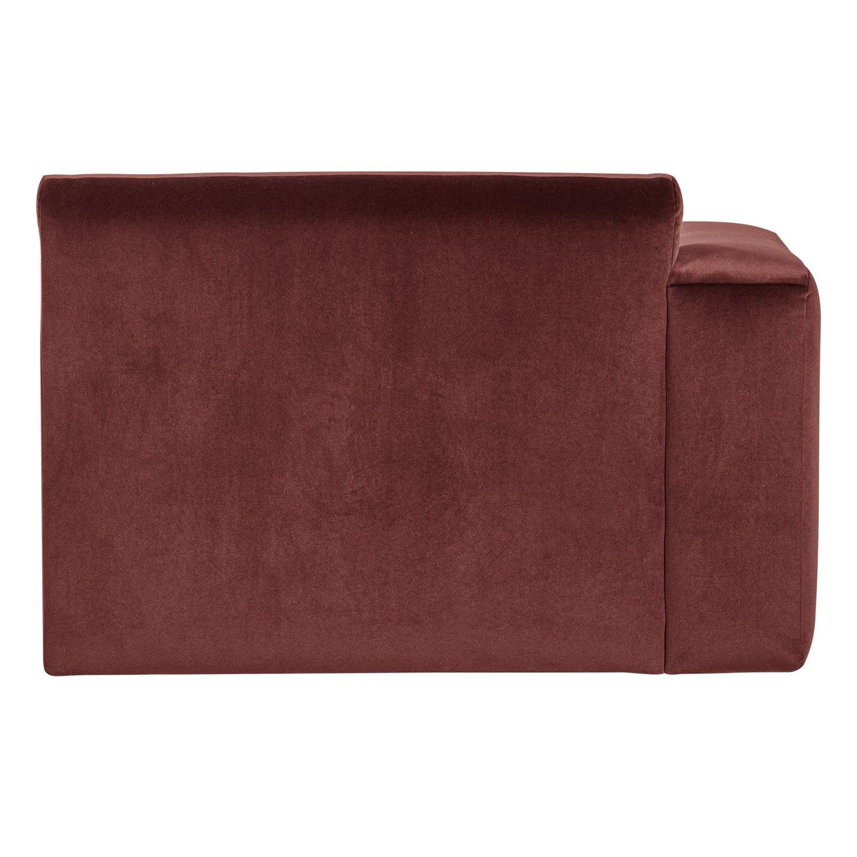WOOOD Mojo Base chaise longue bank arm links velvet Kastanjebruin