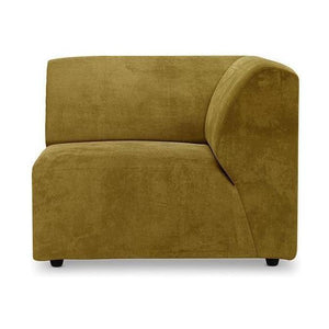 HKliving Jax bank right corner Royal Velvet Olive