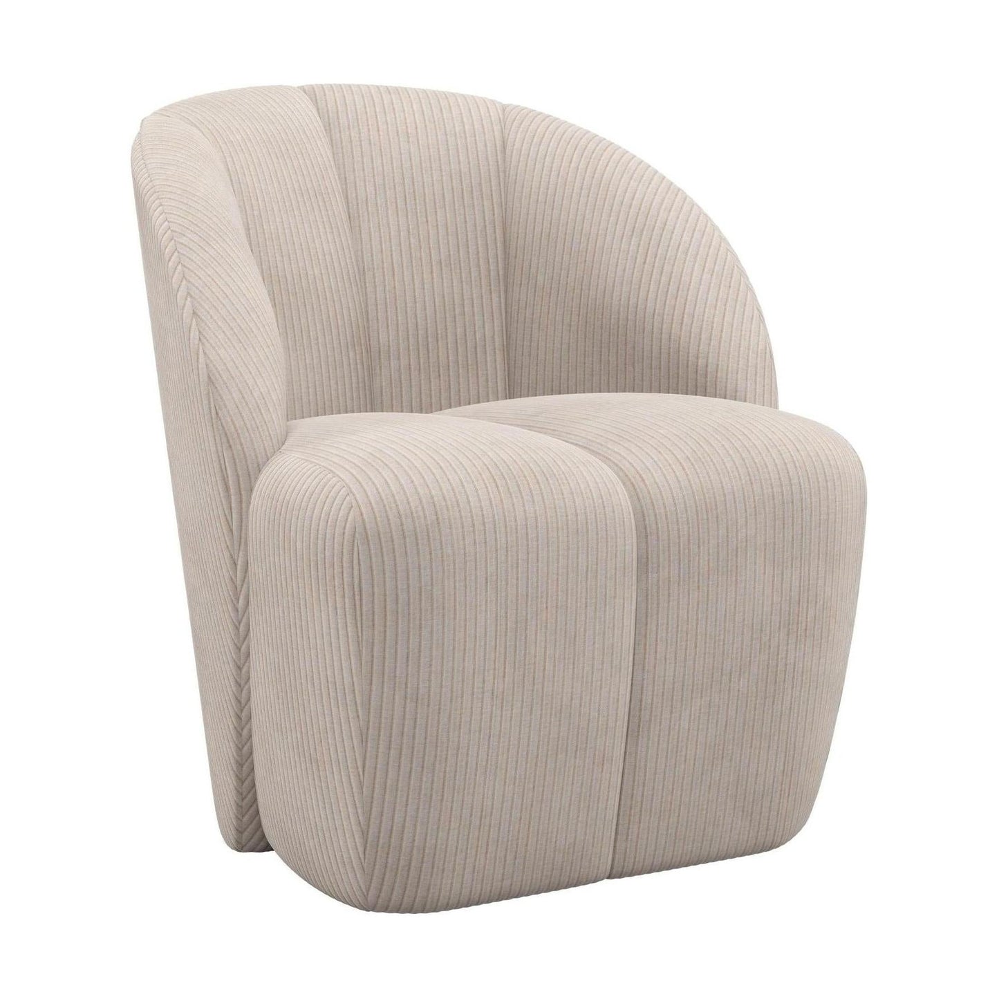 WOOOD Mojo draaifauteuil ribstof ecru