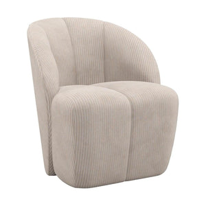 WOOOD Mojo draaifauteuil ribstof ecru