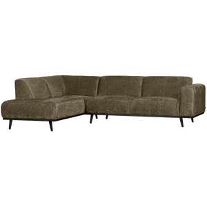 WOOOD Statement hoekbank links Structure Velvet Bonsai