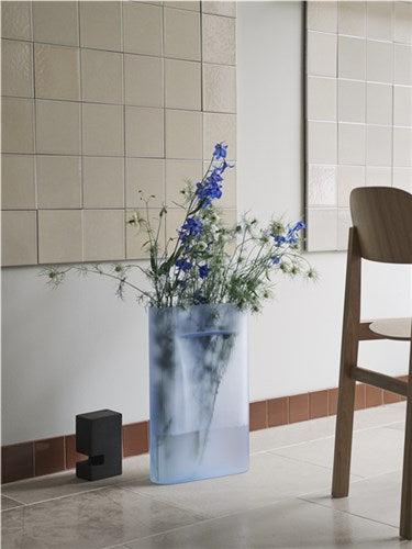 Muuto Ridge Vaas h48,5 blauw frosted glass