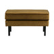 WOOOD Rodeo hocker velvet Honinggeel