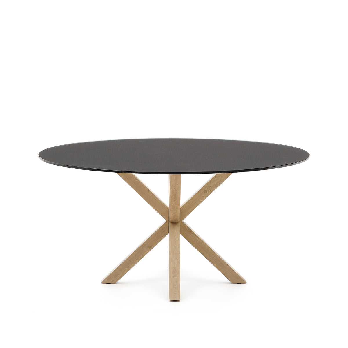 Kave Home Argo eettafel rond Ø150 cm Black/Natural