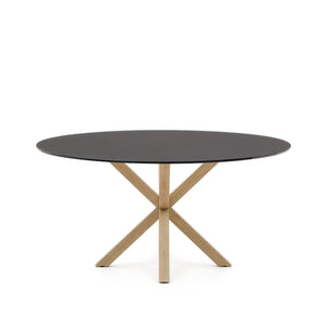 Kave Home Argo eettafel rond Ø150 cm Black/Natural