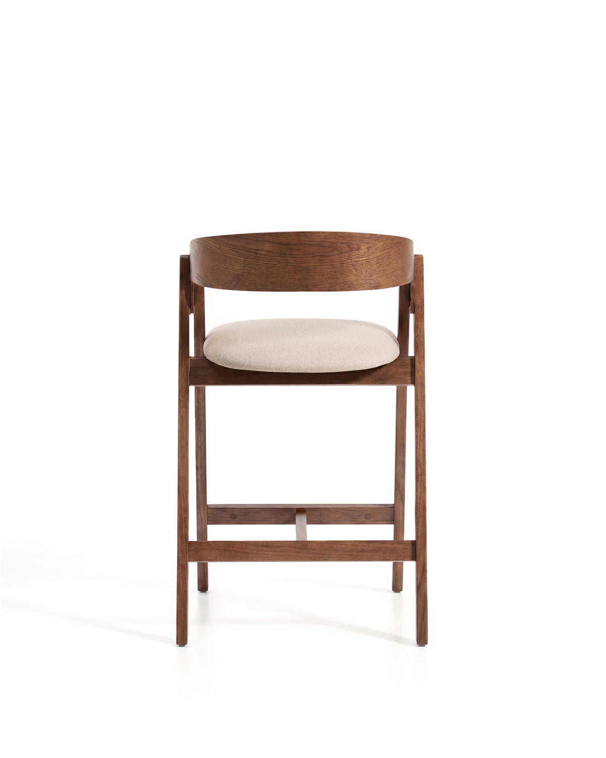 Kave Home Godia barkruk H65 chenille Grey/Brown