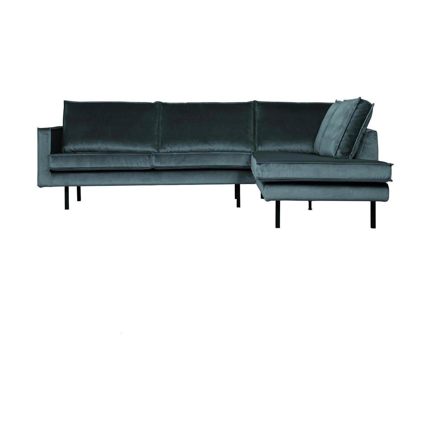 WOOOD Rodeo hoekbank rechts velvet Groenblauw