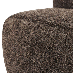 WOOOD Mojo Base eetkamerbank 84 cm met rugleuning wollig Bruin