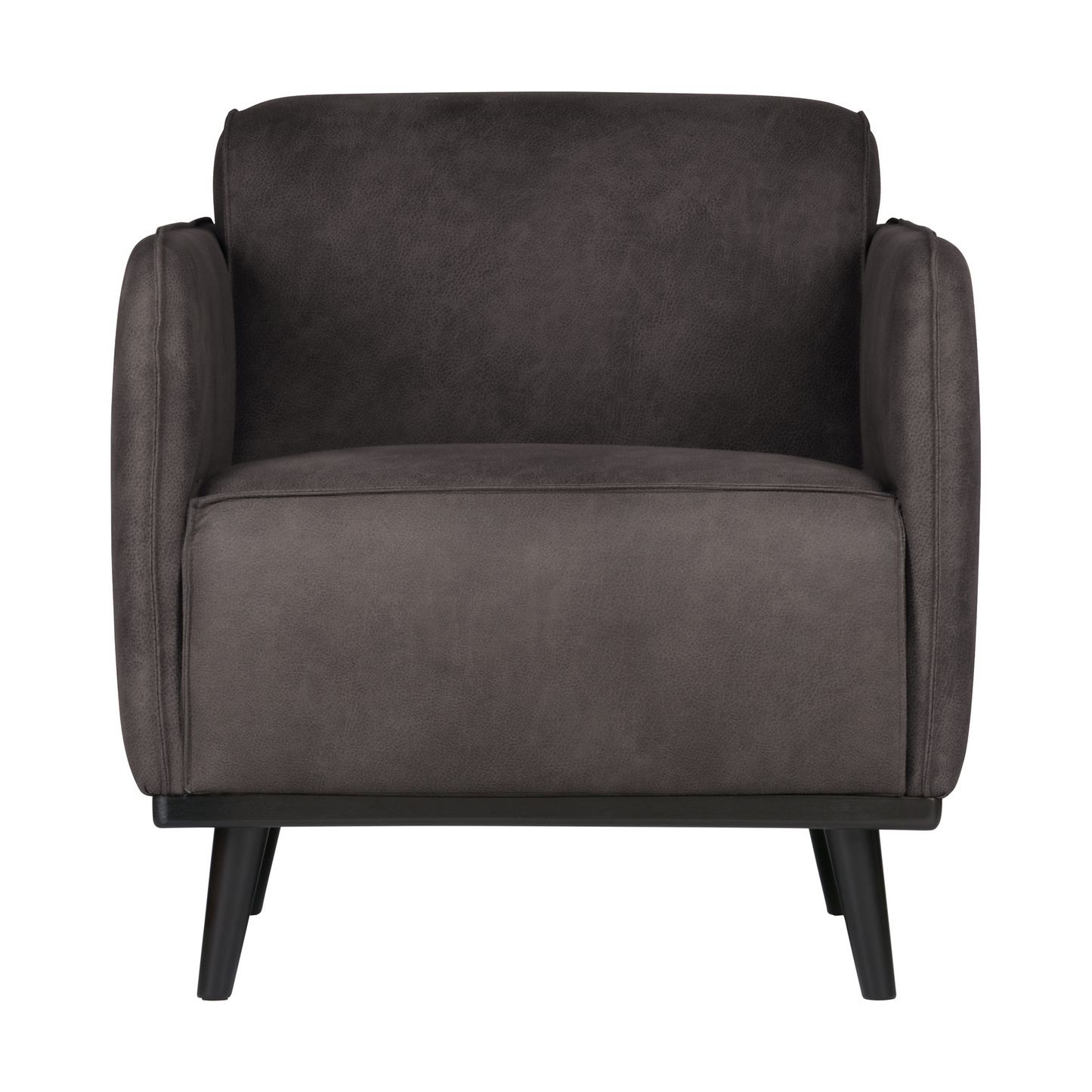 WOOOD Statement fauteuil met arm Ecoleer Donkergrijs