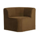 WOOOD Mojo Base eetbank hoek met rugleuning velvet Honinggeel