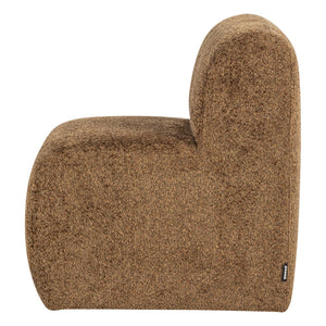 WOOOD Mojo Base eetkamerbank 84 cm met rugleuning wollig Honinggeel
