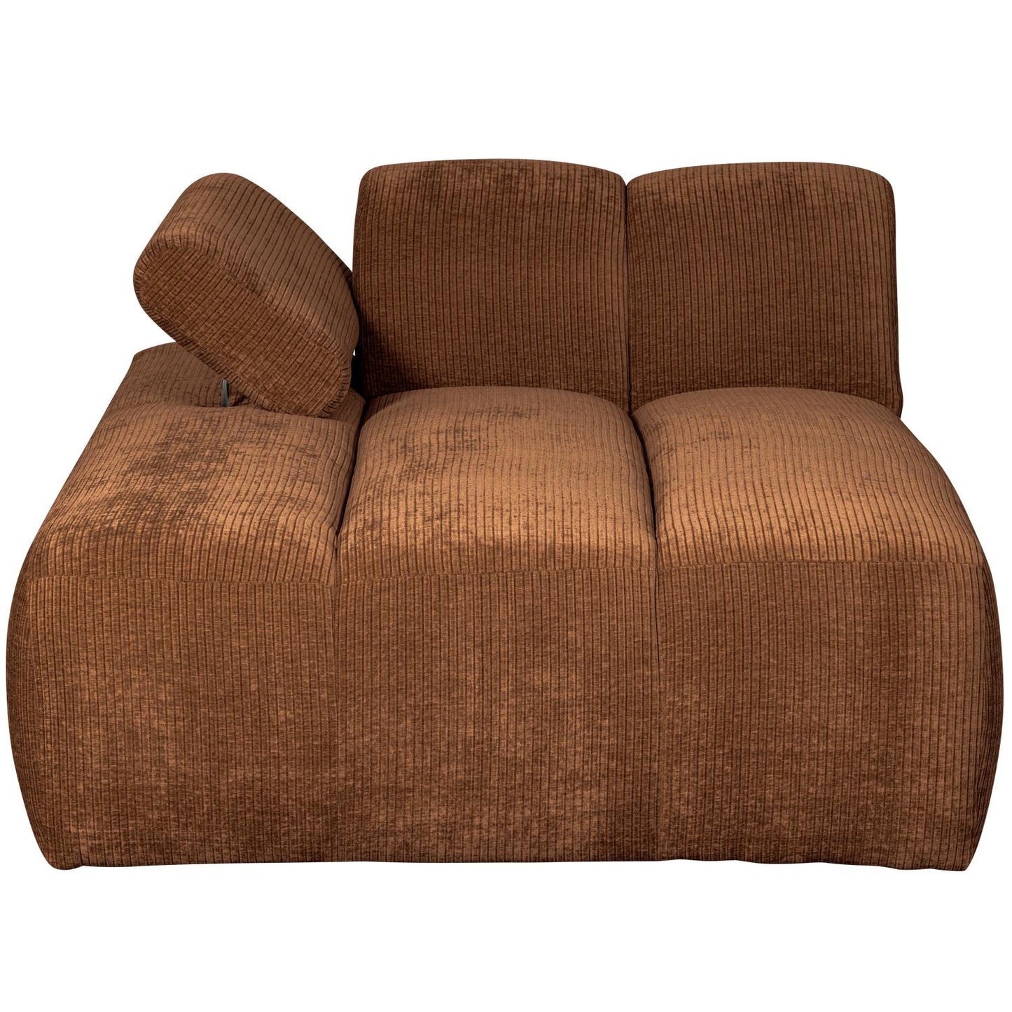 WOOOD Mojo chaise longue bank arm links ribstof Roestbruin