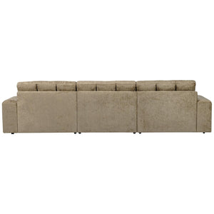 WOOOD Second Date chaise longue bank links structure velvet Wheatfield