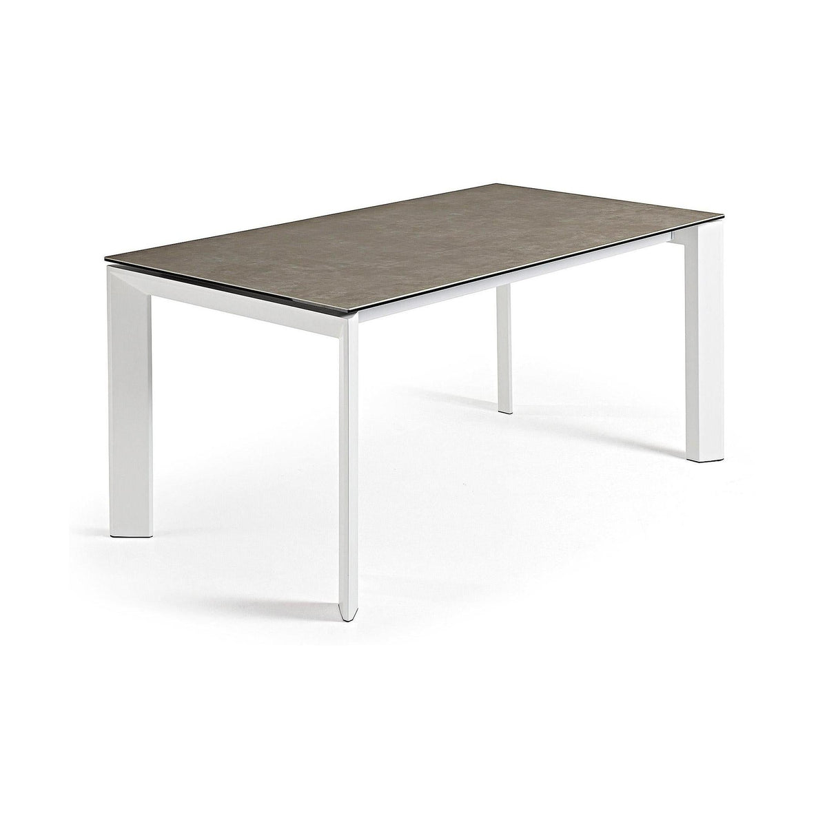 Kave Home Axis eettafel uitschuifbaar 140/200x90 cm Bruin/Wit