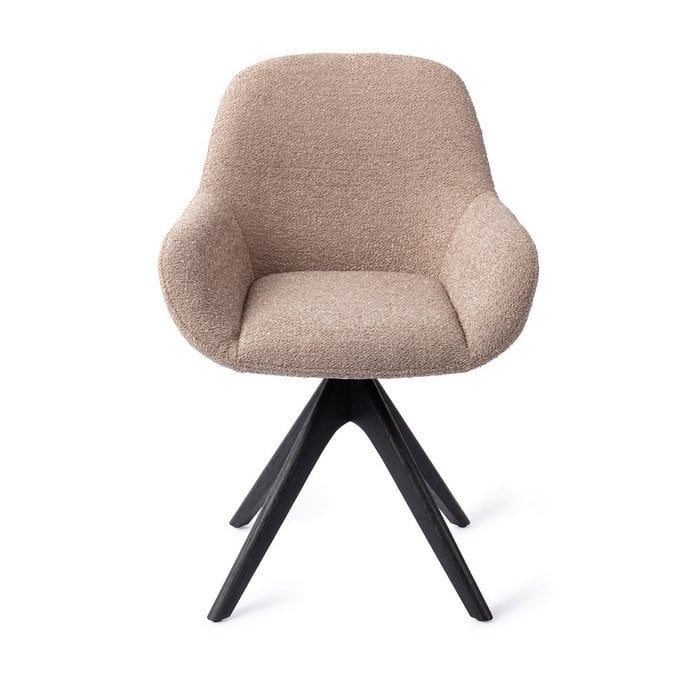 Jesper Home Kushi eetkamerstoel Stone Haze revolve oak black