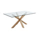 Kave Home Argo eettafel rechthoek 160x90 cm Clear/Natural