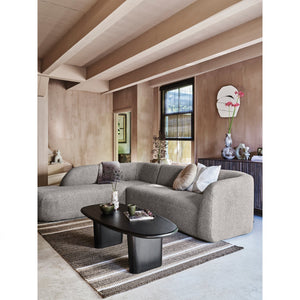 WOOOD Sloping hoekbank links Grijs Melange