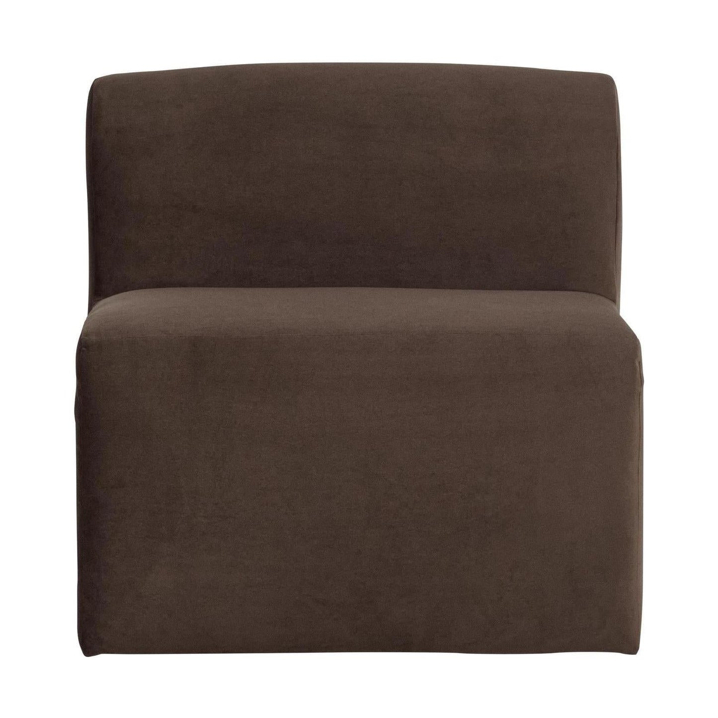 WOOOD Mojo Base eetkamerbank 84 cm met rugleuning velvet Bruin