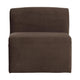 WOOOD Mojo Base eetkamerbank 84 cm met rugleuning velvet Bruin
