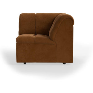 HKliving Wave bank corner Royal Velvet Caramel