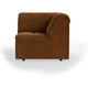 HKliving Wave bank corner Royal Velvet Caramel