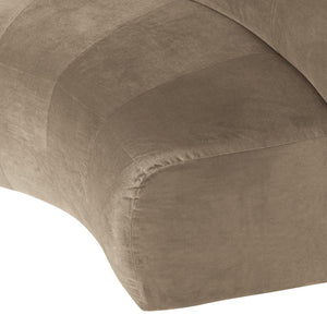 WOOOD Mojo Base eetbank halfronde hoek rugleuning velvet Khaki