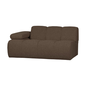 WOOOD Mojo 1,5-zits bank arm links bouclé Bruin Melange