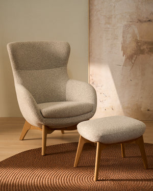 Kave Home Adiran fauteuil chenille Beige
