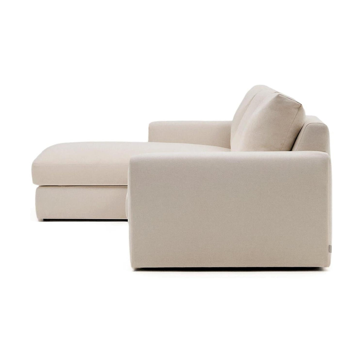 Kave Home Alea 4-zitsbank met chaise longue links Beige