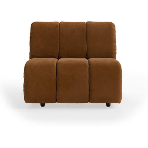 HKliving Wave bank middle Royal Velvet Caramel
