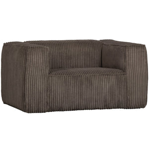 WOOOD Bean fauteuil Ribstof Mud