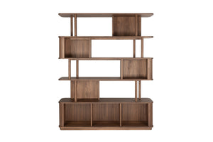 Zuiver Barbier boekenkast Walnoot