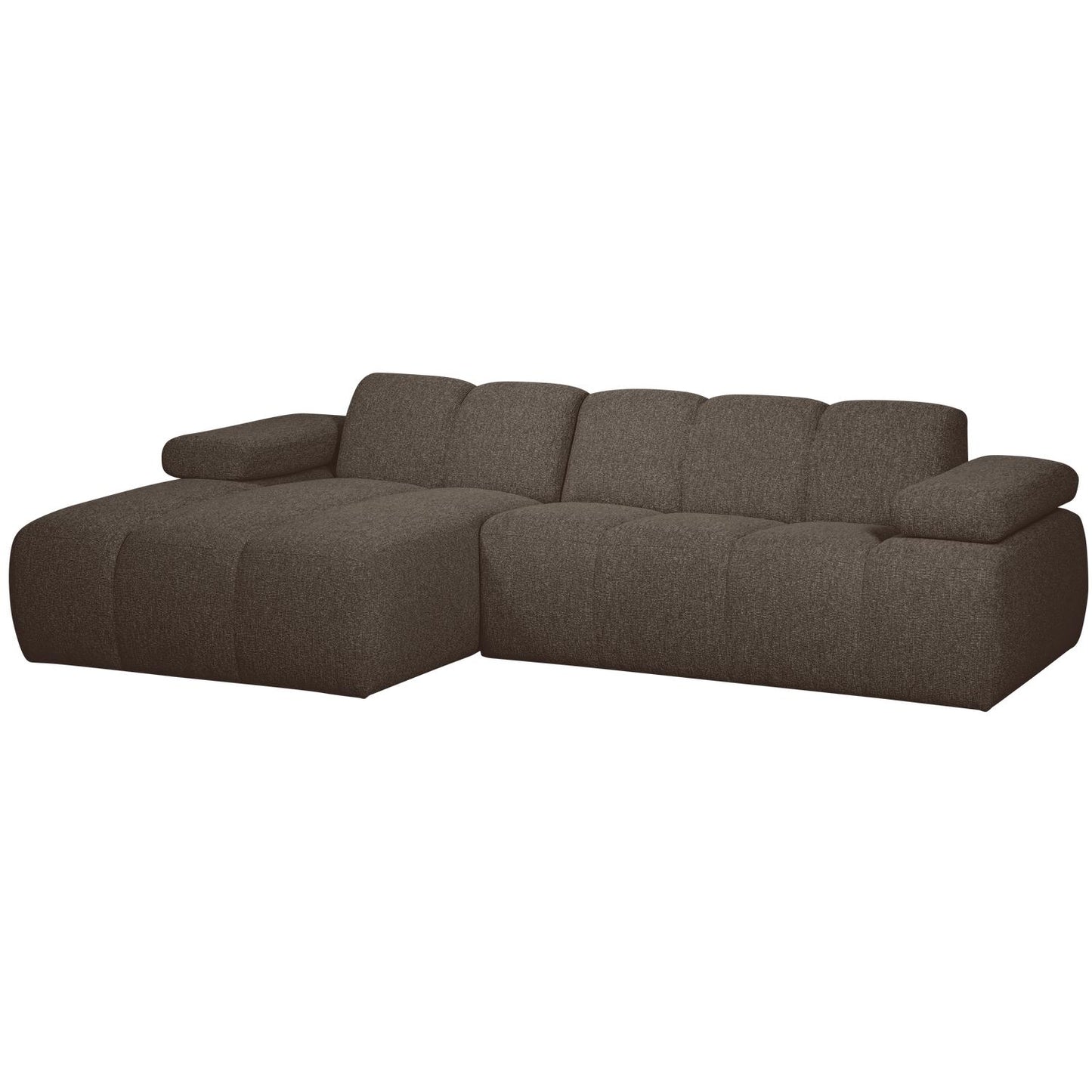 WOOOD Mojo chaise longue bank links bouclé Bruin melange