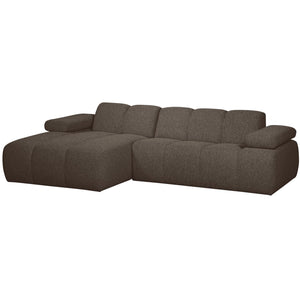 WOOOD Mojo chaise longue bank links bouclé Bruin melange
